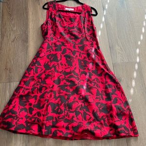Red and black LK Bennett party dress